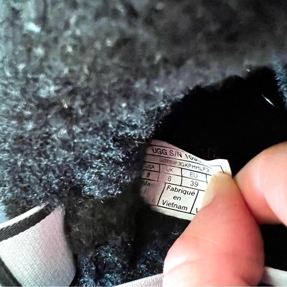 Ugg Fluff Yeah Fuzz Black Slide Open Toe Soft Shoe Slides Sandals Size 8 - Picture 10 of 16